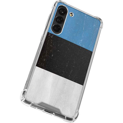 Estonia Flag Distressed Galaxy S23 Plus Clear Case